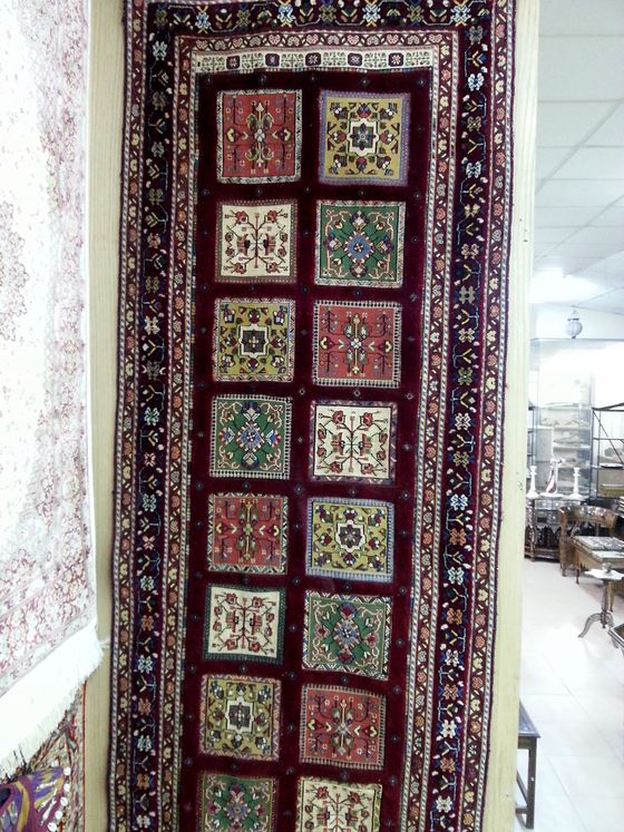 Runner with floral panels