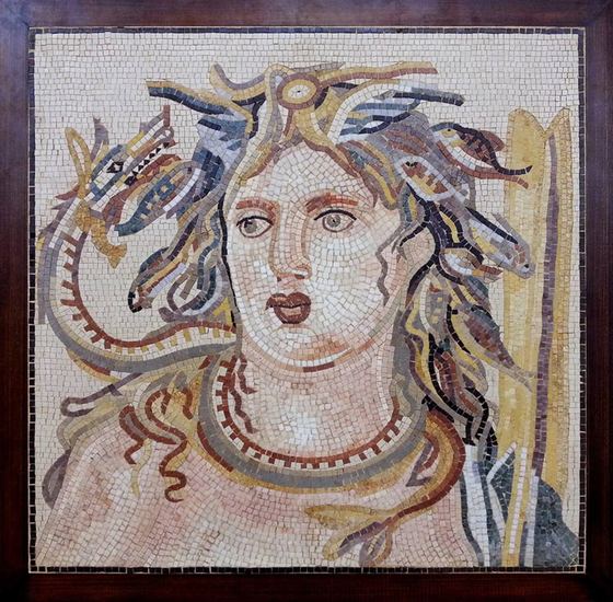 Mosaic portrait in the Roman style